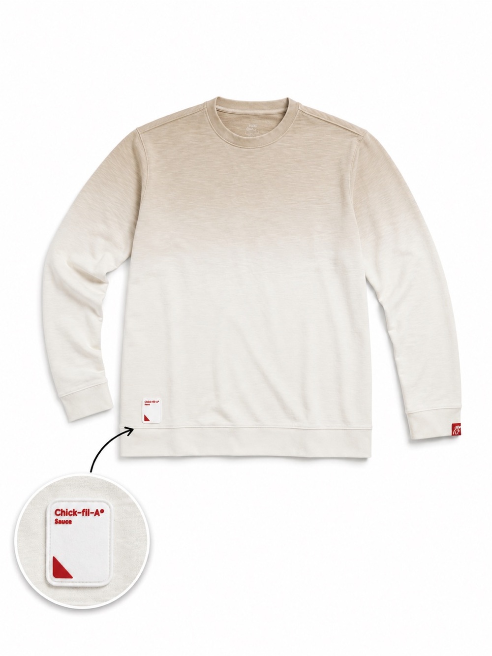 Chick-fil-A • Authentic Sauce Ombré Crewneck Sweatshirt in Original Cream